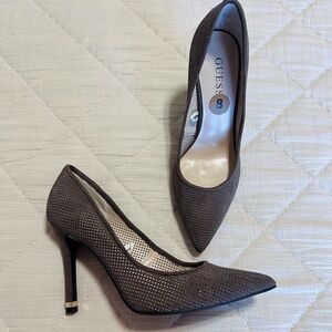 Guess Textured Brown Heels